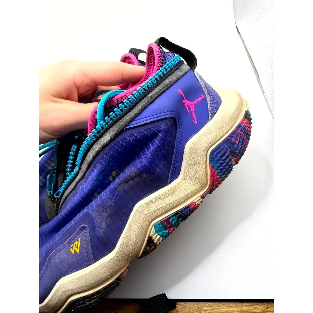 Air Jordan Why Not Zer0.6 Unisex Kids 6.5 Sneaker‎ Blue Ripstop Basketball Shoes